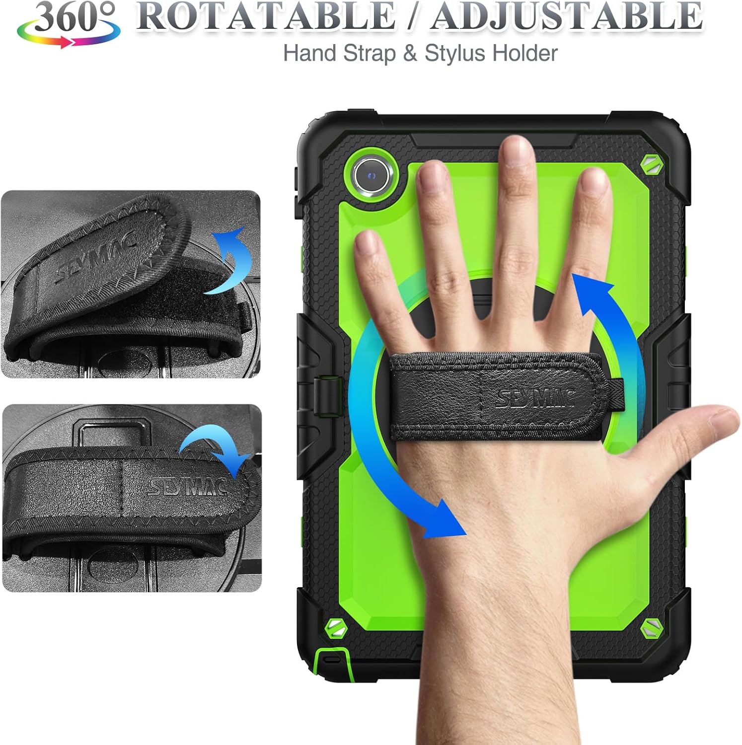 Husa tableta DUOCUOLA pentru Lenovo Tab M11/K11, protectie 360, suport rotativ, verde, 11 inch