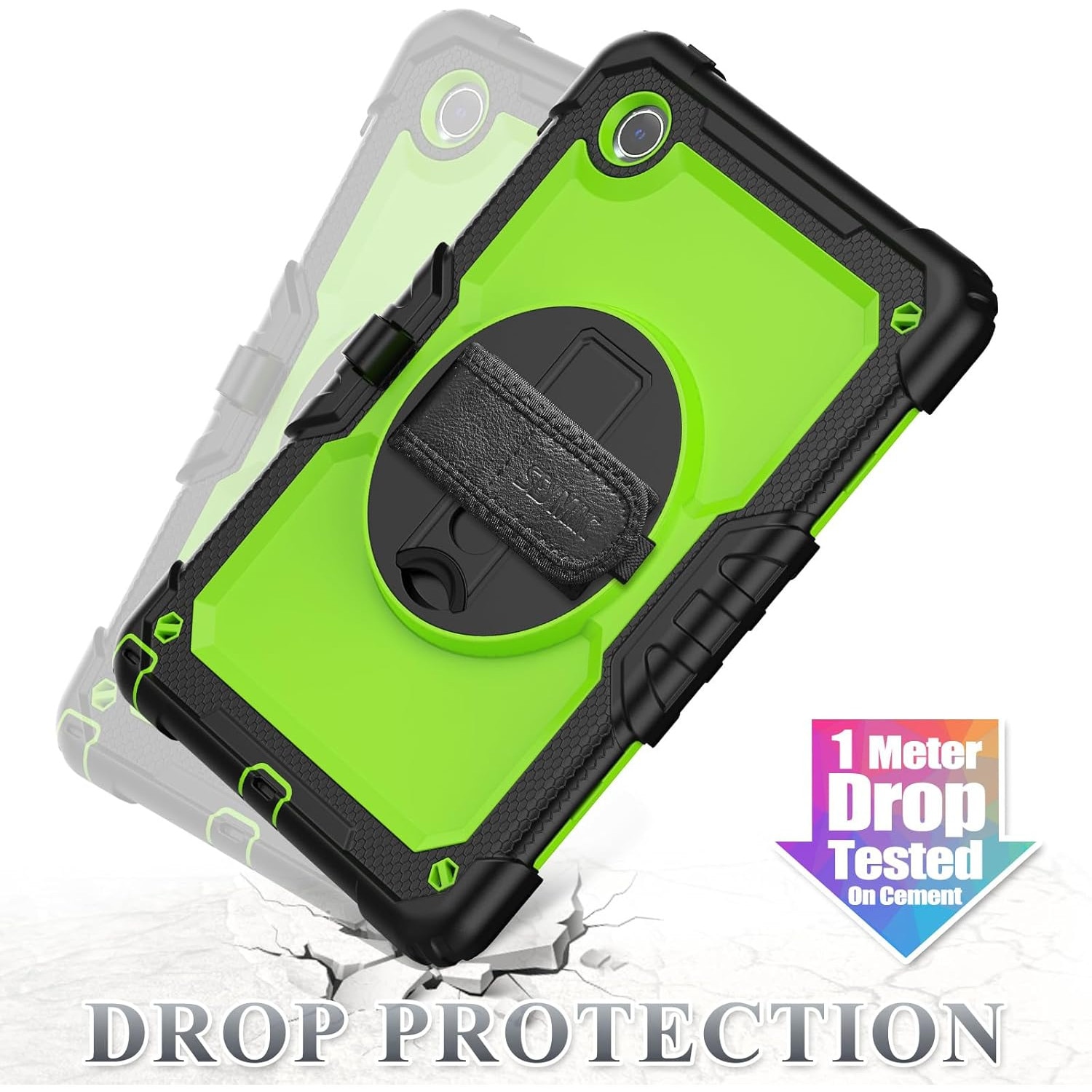 Husa tableta DUOCUOLA pentru Lenovo Tab M11/K11, protectie 360, suport rotativ, verde, 11 inch