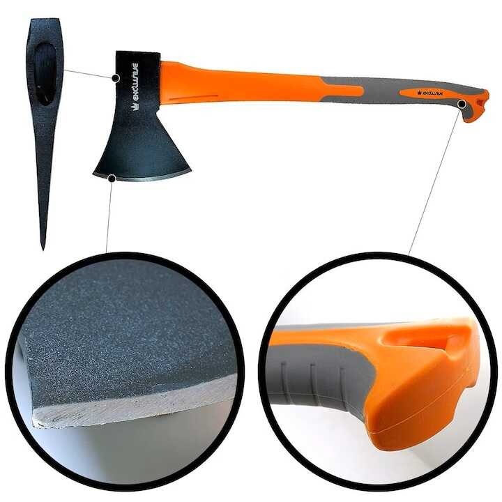 Topor din fibră de sticlă 1500g, 90cm, cu mâner cauciucat kmt