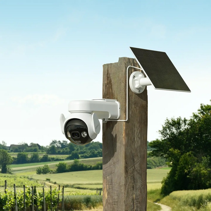 Kit Camera de Supraveghere, Panou Solar, 10000mAh, Wi-Fi, G14, Silicon, Imou Outdoor Camera AOV PT IPC B7ED 5M1TEA, G14, Silicon, White