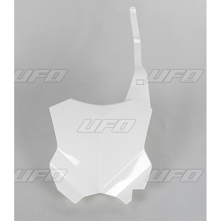Placa numar inmatriculare UFO, alb, pentru Kawasaki KXF 250 '17-'23, KXF 450 '16-'23