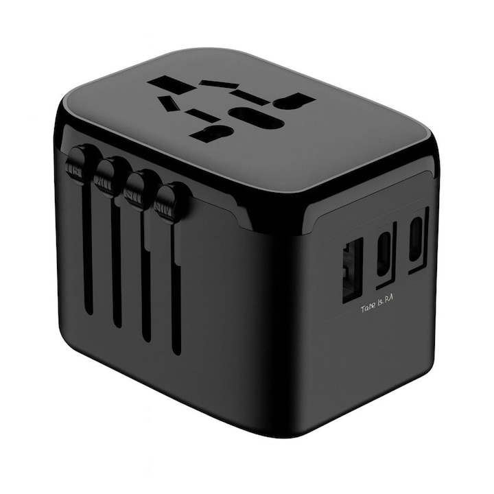 Adaptor Universal All-in-One, 3 Porturi USB, 3.5A, Ideal pentru Calatorii