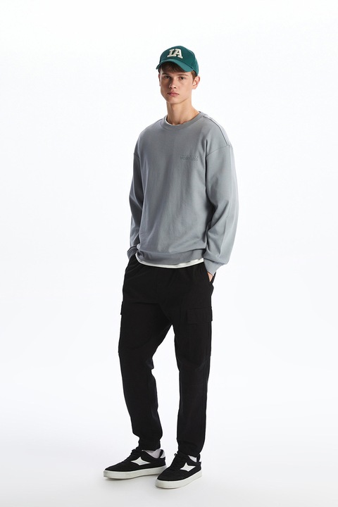 Lc Waikiki, Pantaloni cargo cu snur, Negru