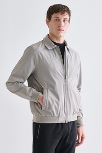 LC WAIKIKI, Jacheta cu buzunar interior si fermoar, Gri deschis, XL
