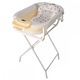 Сгъваема бежова вана с метална стойка KidsCare, термометър, възглавница-редуктор, играчки, защита за глава, сгъваема чаша