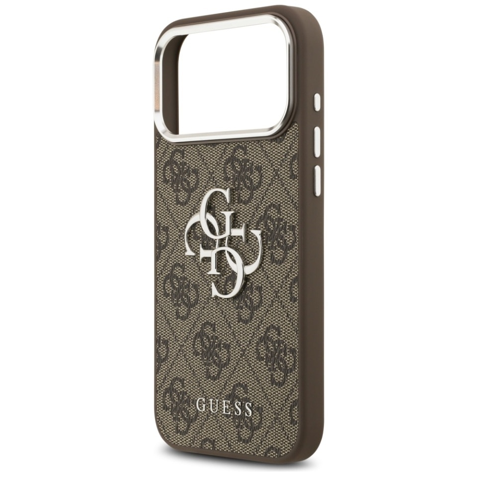 Husa pentru iPhone 17 Pro Max, Guess Big 4G Logo Classic Logo, Maro