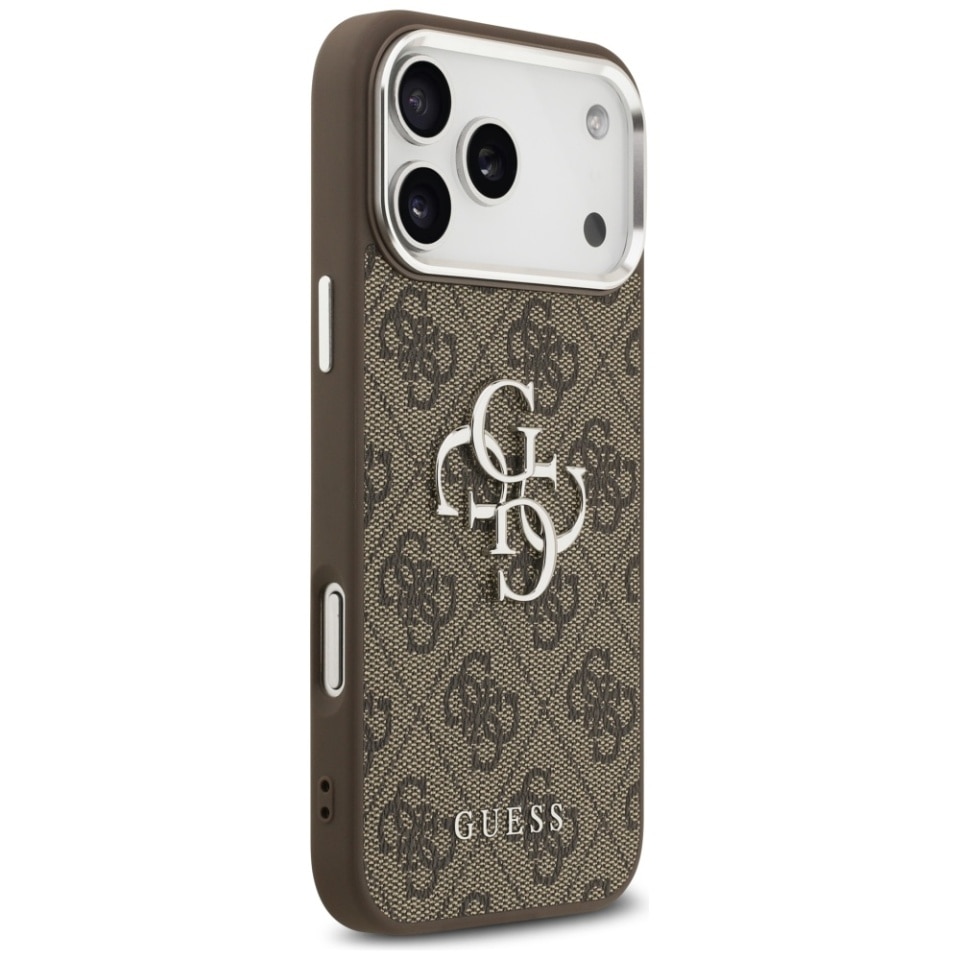 Husa pentru iPhone 17 Pro Max, Guess Big 4G Logo Classic Logo, Maro
