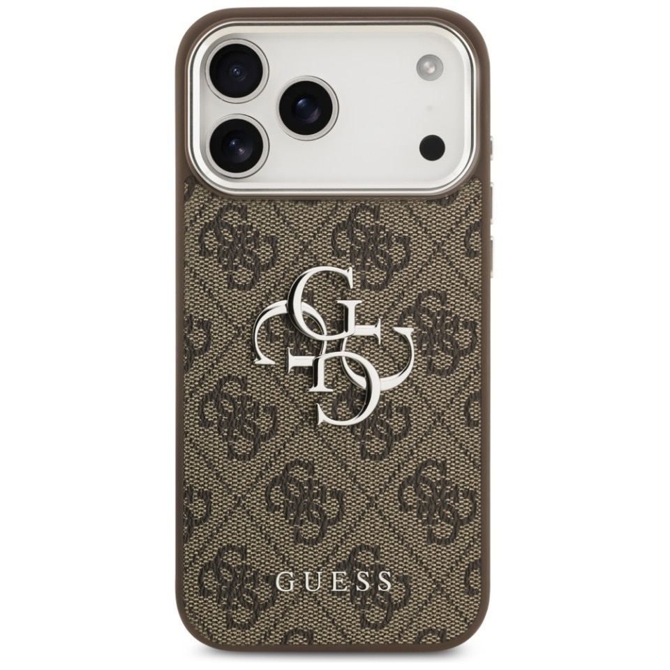 Husa pentru iPhone 17 Pro Max, Guess Big 4G Logo Classic Logo, Maro