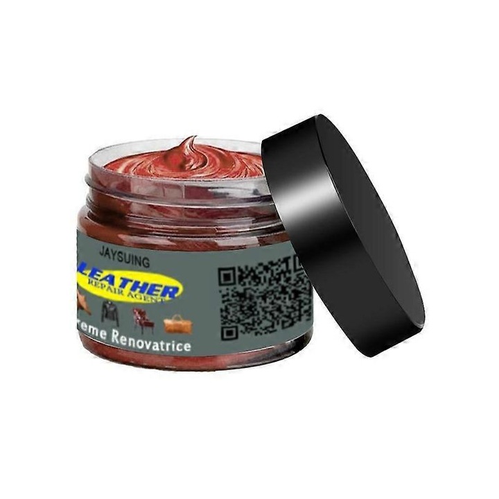 Gel de reparare piele 50g, pentru umplerea gaurilor si zgarieturilor, culoare rosu-maro