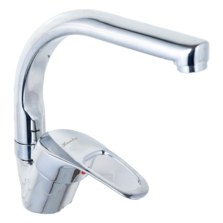 Кухненски смесител едноръкохватков с висок подвижен чучур – хромирано покритие