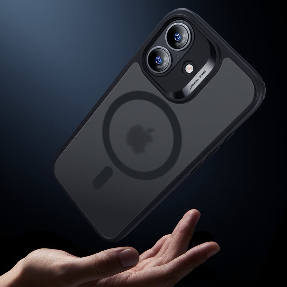 Husa pentru iPhone 17, slim, ESR Classic Hybrid HaloLock, Negru frost