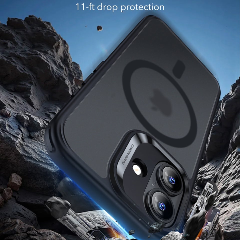 Husa pentru iPhone 17, slim, ESR Classic Hybrid HaloLock, Negru frost