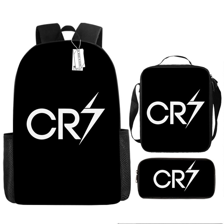 Set ghiozdan copii Cristiano Ronaldo, 3 piese, multicolor