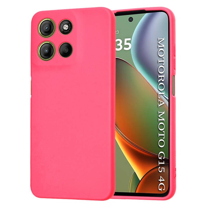 Husa Techsuit pentru Motorola Moto G15 / G15 Power Roz Inchis