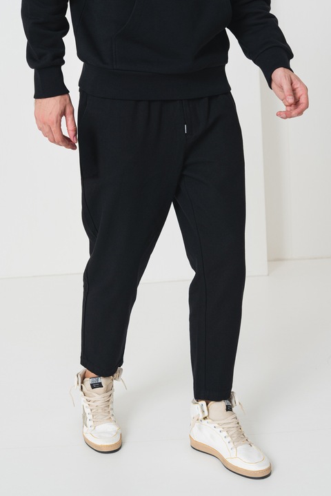 Sprayground, Pantaloni de trening din bumbac cu buzunare laterale, Negru