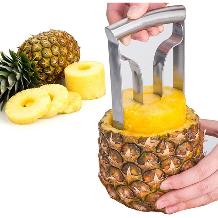 Curatator ananas inox 304, maner ergonomic, 8x3cm
