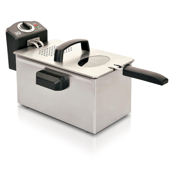 Friteuza fara ulei Aigostar ODIN 4,2L 1400W, neagra, dimensiuni 34,3x26,2x32,5cm, set complet
