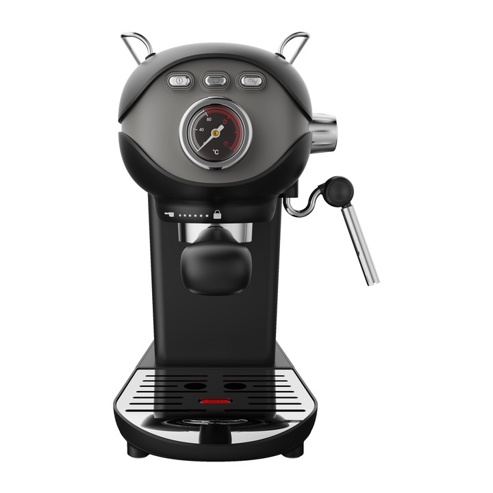 Espressor mecanic IQ 20 bar, 1050 W, 0.8 L, negru