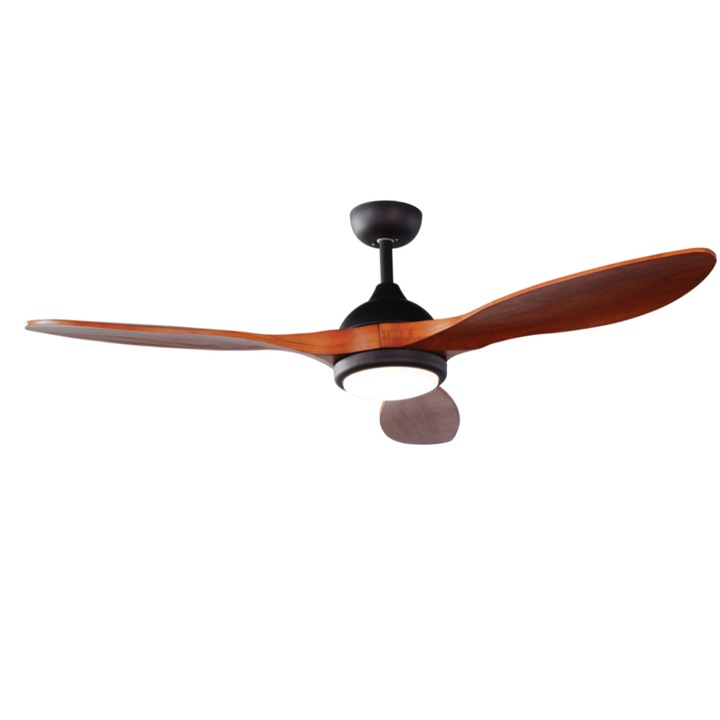 Ventilator Generic CF-5415 negru mat 138cm cu LED si telecomanda, motor DC 55W