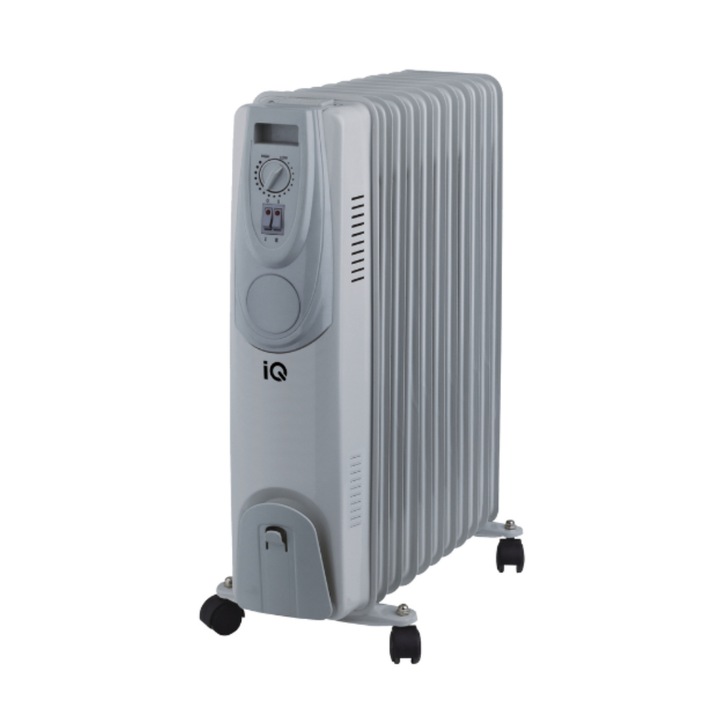 Radiator electric pe ulei, potrivit pentru încălzire economică, roți pentru transport ușor și spațiu special de depozitare pentru cablu - IQ HT-1451