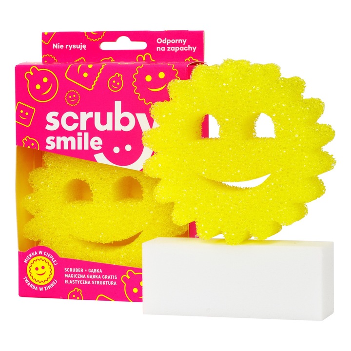 Burete, Scrub Smile, alb/galben