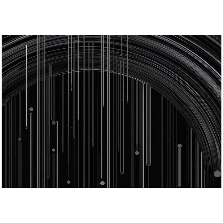 Fototapet, Abstract, Negru, 200x140 cm, Modern, Vlies, Tapet, Pentru Dormitor, Camera, Living, Perete, Decorare, 15998VX4