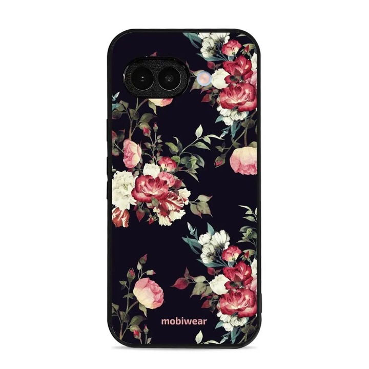 Husa telefon Mobiwear Glossy, Google Pixel 9A, design flori, multicolor, material plastic si TPU