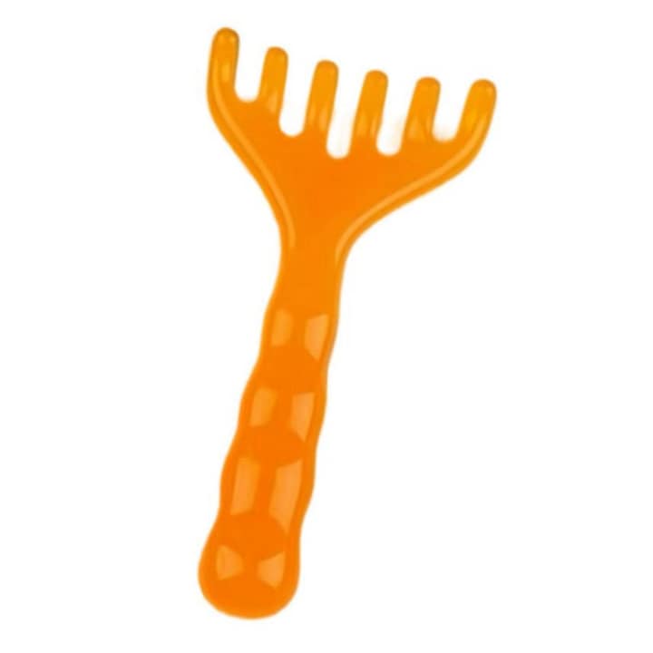 Perii de par si piepteni, Pieptene de masaj in forma de coarne de caprioara，pieptene nou cu sase gheare, masaj de relaxare a capului, galben