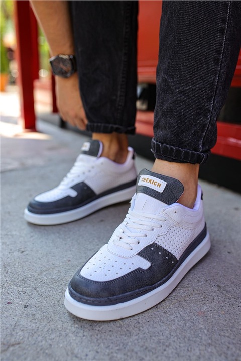 Férfi sportcipők, Vegán bőr, Chekich, 359758, Fehér