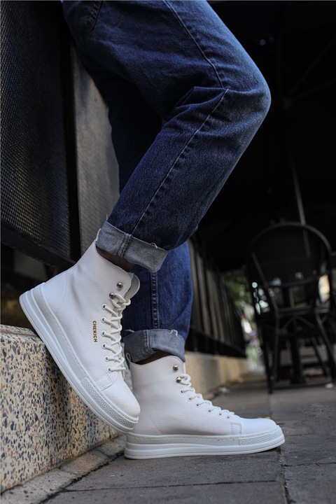 Férfi bakancs, Ökológiai bőr, Chekich, 359381, Fehér, 44