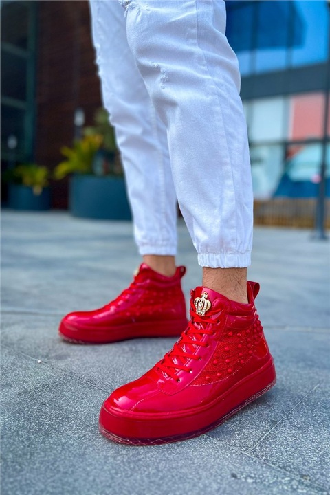 Férfi csizmák, Ökológiai bőr, Chekich, 385139, Piros