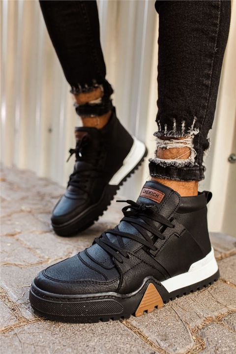 Férfi csizmák, Öko bőr, Chekich, 359554, Fekete