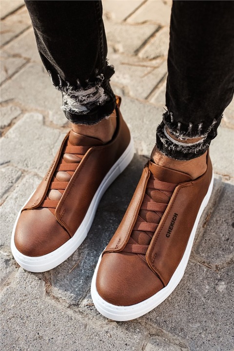 Férfi sportcipő, Ökológiai bőr, Chekich, 359490, Barna, 45