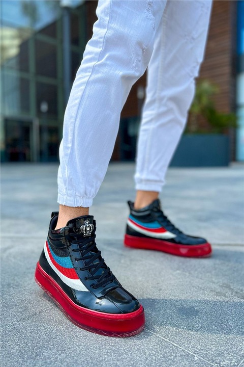 Férfi bakancs, Ökológiai bőr, Chekich, 385138, Fekete