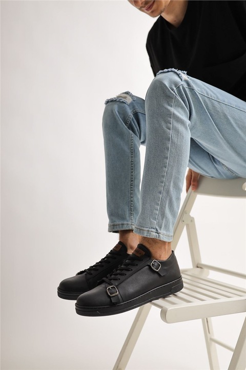 Férfi sneaker, Öko bőr, Chekich, 365611, Fekete, 42