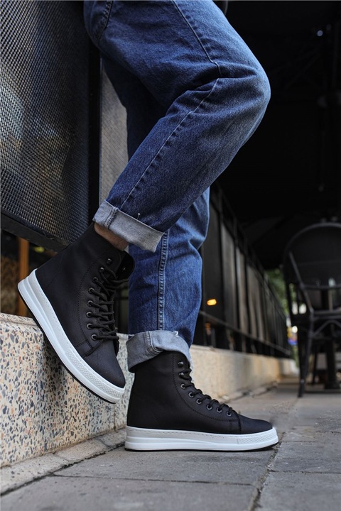 Férfi bakancs, ökológiai bőr, Chekich, 359385, fekete, 41