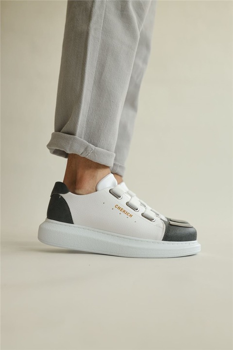 Férfi sportcipő, Öko bőr, Chekich, 359771, Antracit