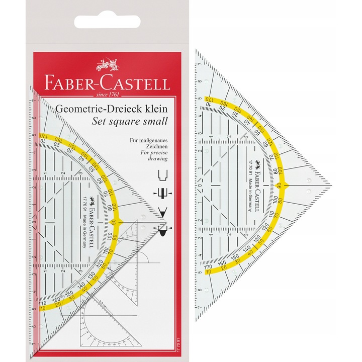 Echer geometric, FABER-CASTELL, antireflexiv, 14cm, 160x80x18mm, transparent