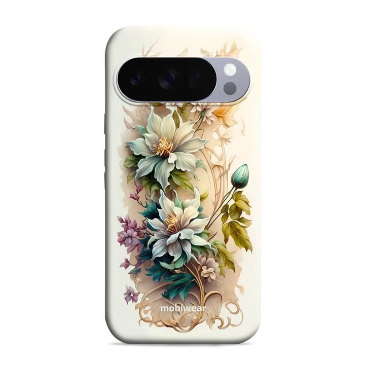 Husa telefon rezistenta Mobiwear Elite Pro, Google Pixel 10 Pro, design flori, multicolor
