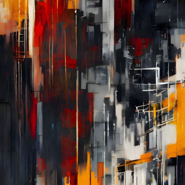 Картина върху платно, LuxCanva® O1025, Фрагменти от Безкрайност, 75 X 100 CM, Платно от 100% памук 400гр/м2, Подрамка, Дърво, Огън, Тишина, Дълбочина, Ехо, Време