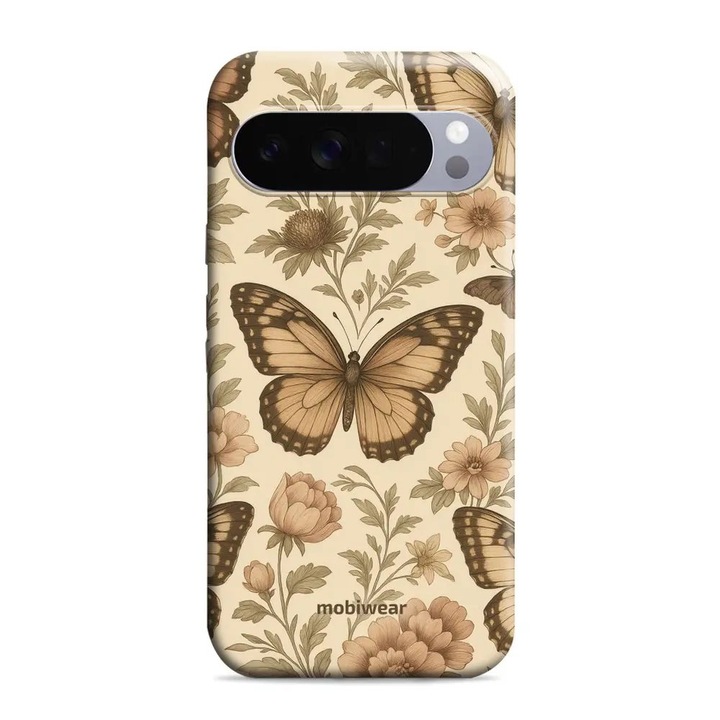 Husa rezistenta Mobiwear Elite Pro pentru Google Pixel 10 Pro XL, protectie dubla, culoare bej, material plastic si TPU