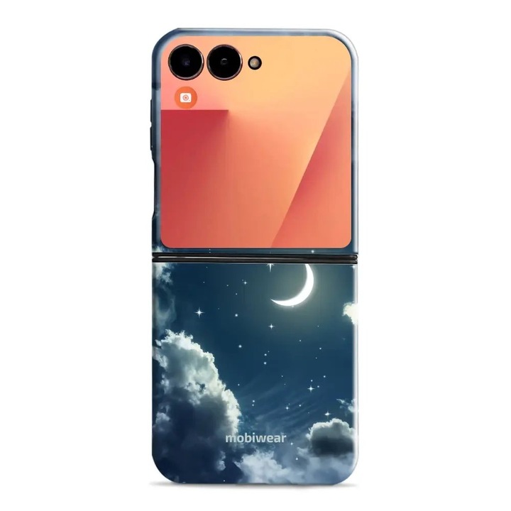 Издръжлив калъф Mobiwear Elite Pro за Samsung Galaxy Z Flip 7, елегантен дизайн, защита срещу удари и драскотини, син цвят, прецизни размери.