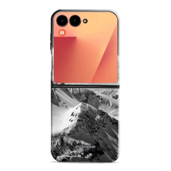 Carcasa rezistenta Mobiwear Elite Pro pentru Samsung Galaxy Z Flip 7, protectie dubla, culoare gri, suport integrat