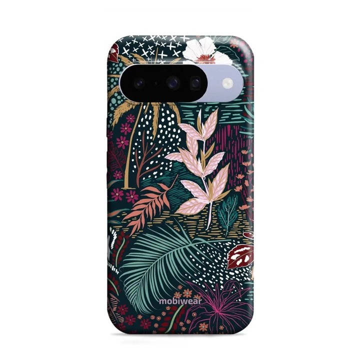 Husa rezistenta Mobiwear Elite Pro pentru Google Pixel 10, design flori, multicolor, 2 straturi de protectie