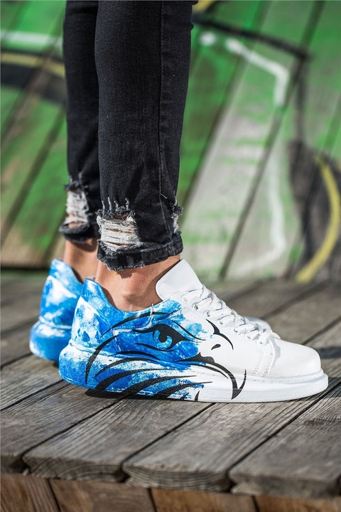 Férfi sportcipő, Öko bőr, Chekich, 359800, Kék, 40