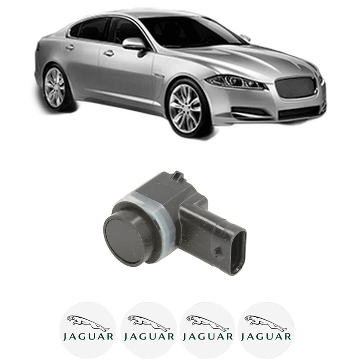 Senzor parcare JAGUAR XF I (X250) din 2008-2015, pentru bara Fata, 4 Stickere auto JAGUAR