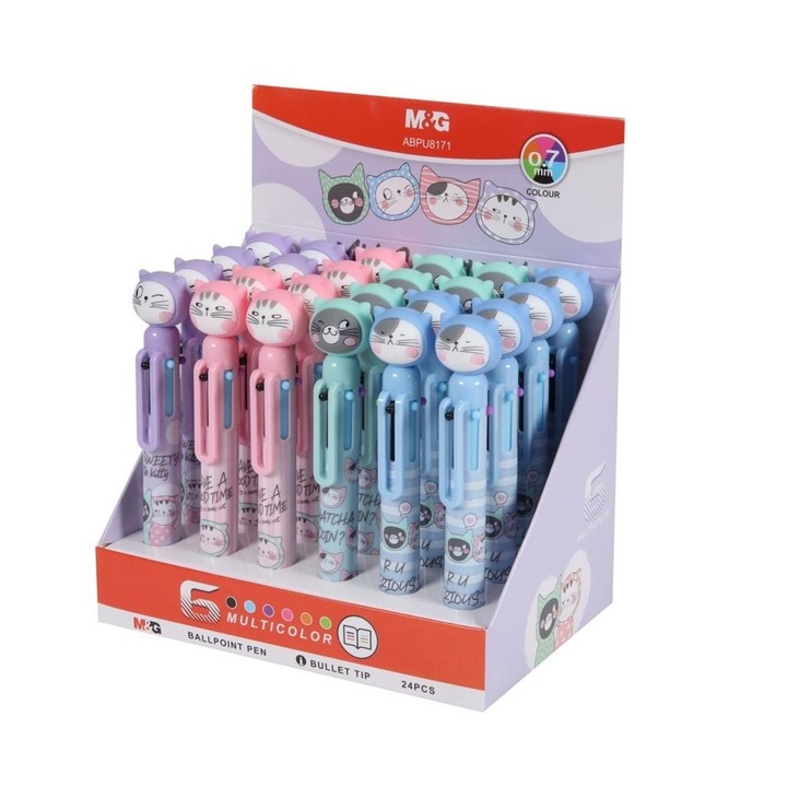 Set 24 pixuri automate, M&G, multicolor