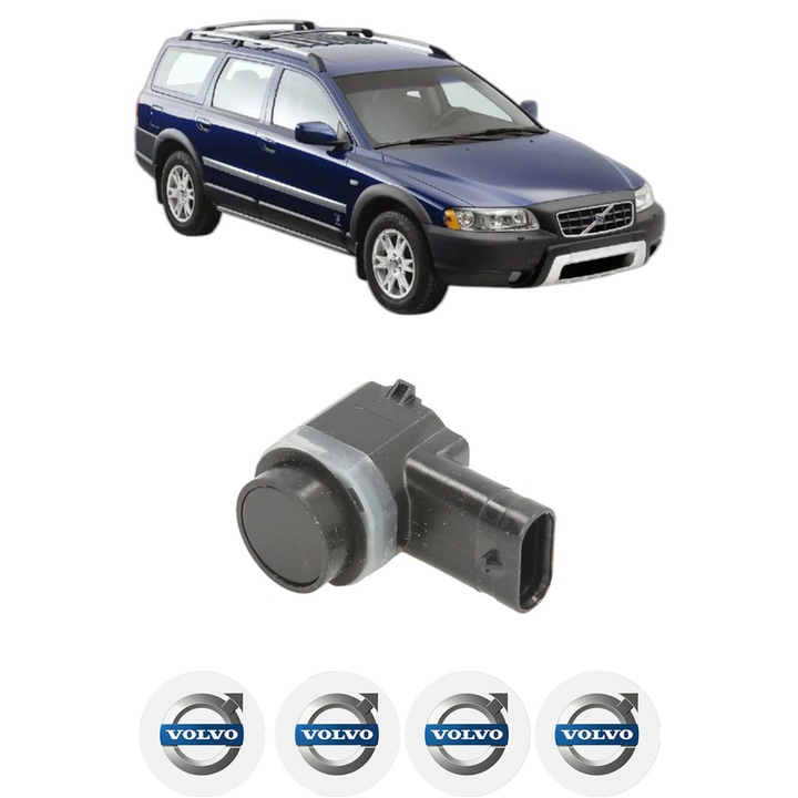 Senzor parcare VOLVO XC70 II (136) din 2007-2016, pentru bara Fata, 4 Stickere auto VOLVO