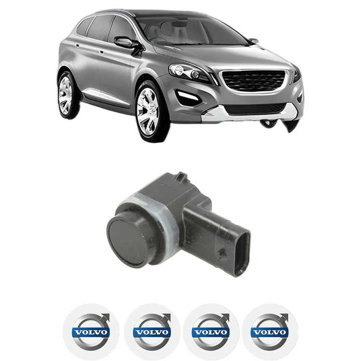 Senzor parcare VOLVO XC60 I SUV (156) din 2008-2017, pentru bara Fata, 4 Stickere auto VOLVO