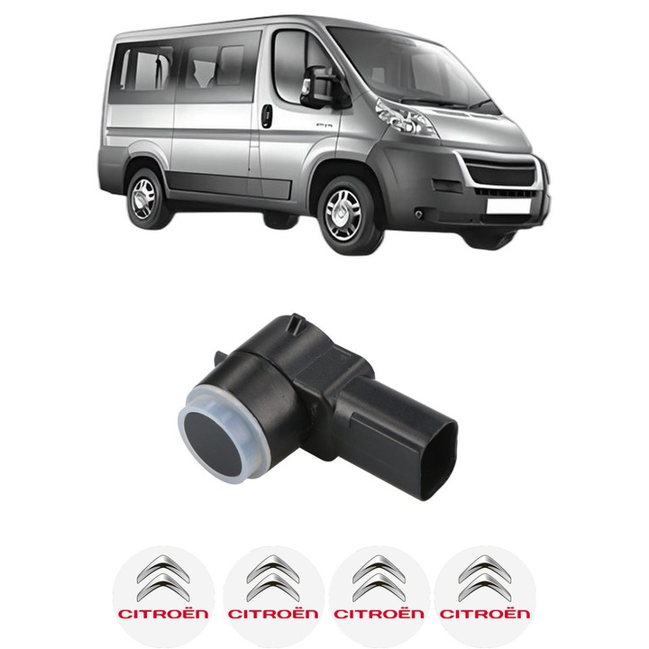 Senzor parcare CITROEN JUMPER II Bus din 2006-2020, pentru bara Fata Spate, 4 Stickere auto CITROEN